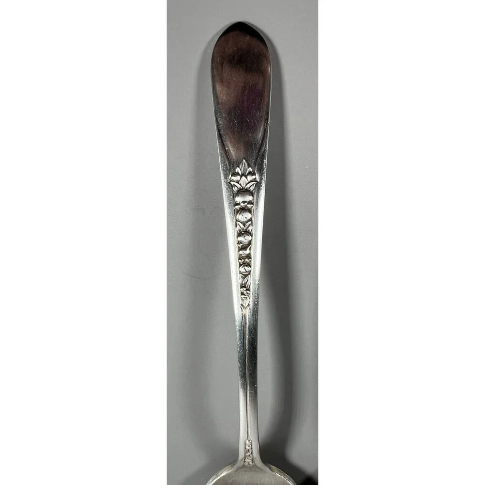 Lot of (4) 1900 Priscilla 1847 Rogers Bros Silverplate 8 1/8” Serving Spoons